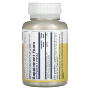 Viên uống Magie Solaray 200 mg 100 viên thực vật 3 Thành phần vi chất của Solaray Magnesium 200 mg 100 VegCaps 076280046304