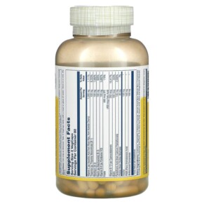 Thành phần vi chất của Solaray Mega Vitamin B-Stress Timed-Release 240 VegCaps 076280042429