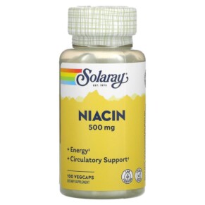 Thực phẩm bổ sung Solaray Niacin 500 mg 100 VegCaps 076280043631