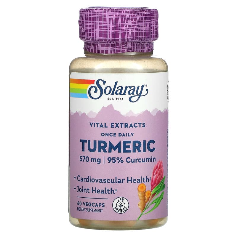 Viên uống nghệ Solaray Once Daily Turmeric 570 mg 60 VegCaps 10 solaray once daily turmeric 570 mg 60 vegcaps 88928 076280186628