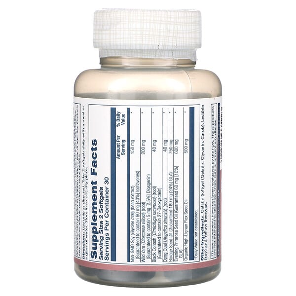 Solaray Phytoestrogen + EFAs with Wild Yam Black Cohosh & Dong Quai 60 viên 9 Solaray Phytoestrogen + EFAs with Wild Yam Black Cohosh & Dong Quai 60 viên 076280375923