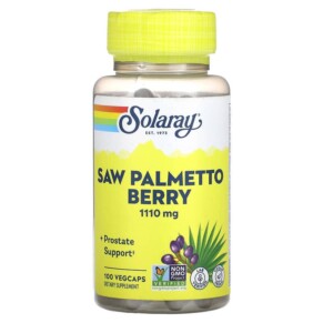 Thực phẩm bổ sung Solaray Saw Palmetto Berry 555 mg 100 VegCaps 076280195507