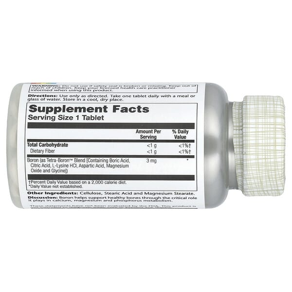 Solaray Tetra-Boron® 3 mg 100 viên 8 solaray tetra boron 3 mg 100 tablets 124391 076280045789 1