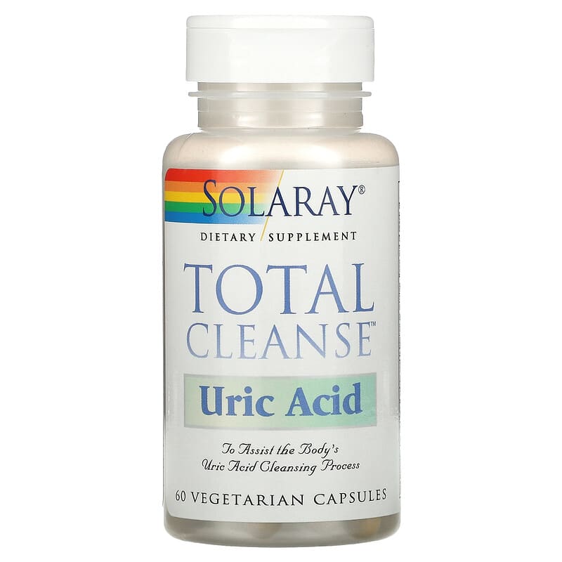 Viên uống Solaray Total Cleanse Uric Acid 60 viên thực vật 10 solaray total cleanse uric acid 60 vegetarian capsules 44815 076280350074