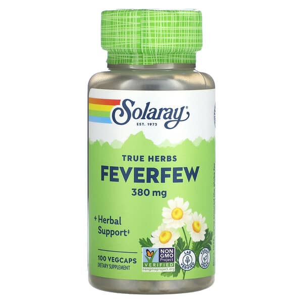 Solaray True Herbs Feverfew 380 mg 100 viên 076280012750