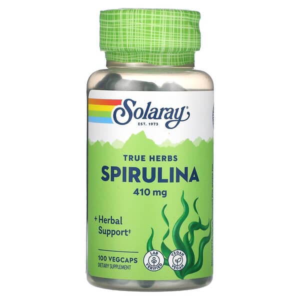Solaray True Herbs Spirulina 410 mg 100 viên 076280016000
