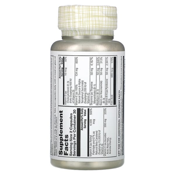 Solaray Twice Daily Multi Energy Multivitamin Iron Free 60 viên 9 Solaray Twice Daily Multi Energy Multivitamin Iron Free 60 viên 076280047448