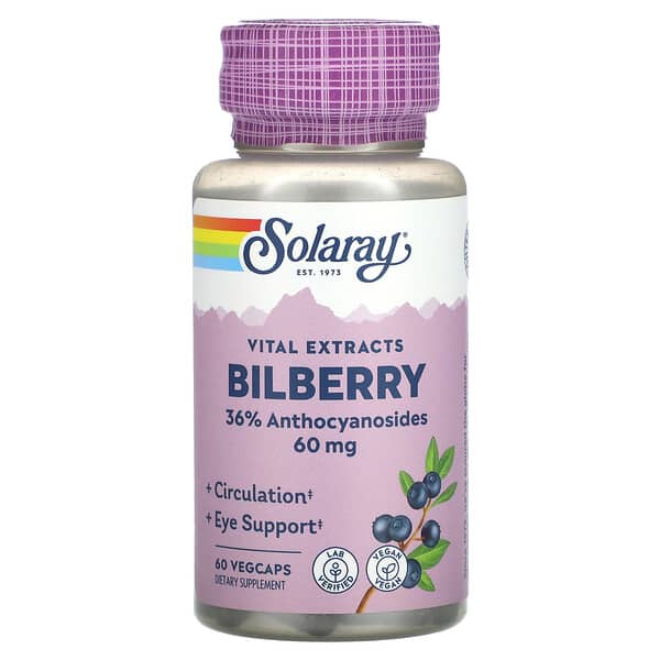 Solaray Vital Extracts Bilberry 60 mg 60 viên 076280031102