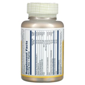 Thành phần vi chất của Solaray Vitamin B-Complex 100 100 VegCaps 076280043013