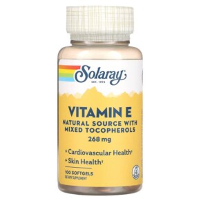 Thực phẩm bổ sung Solaray Vitamin E 268 mg 100 Softgels 076280041637