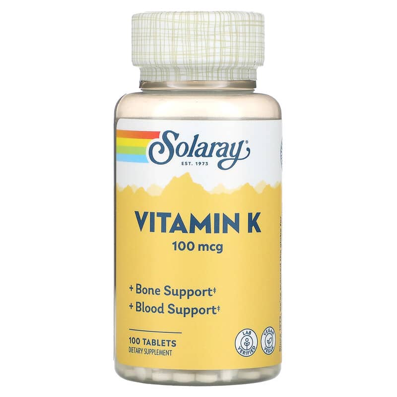 Vitamin K Solaray 100 mcg 100 viên 10 solaray vitamin k 100 mcg 100 tablets 105952 076280042122