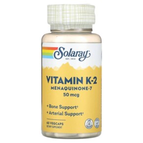 Thực phẩm bổ sung Solaray Vitamin K-2 Menaquinone-7 50 mcg 60 VegCaps 076280874969