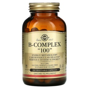 Thực phẩm bổ sung Solgar B-Complex "100" 100 Vegetable Capsules 033984011502