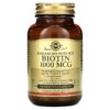 Viên uống Biotin 1000 mcg 250 viên thực vật Solgar 5 Thực phẩm bổ sung Solgar Biotin 1.000 mcg 250 Vegetable Capsules 033984003125