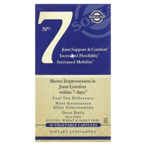 Thực phẩm bổ sung Solgar No. 7 Joint Support & Comfort 30 Vegetable Capsules 033984504974