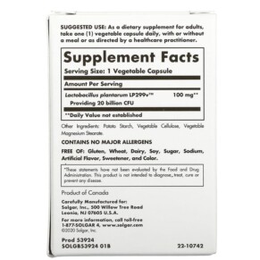 Viên uống lợi khuẩn Solgar Probi20 20 tỷ 30 viên thực vật 3 Thành phần vi chất của Solgar Probi20 20 Billion 30 Vegetable Capsules 033984539242