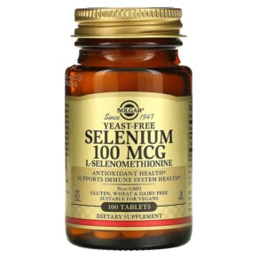 Thực phẩm bổ sung Solgar Selenium Yeast-Free 100 mcg 100 Tablets 033984025516