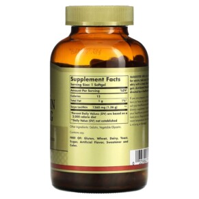 Solgar Soya Lecithin 1360 mg 180 viên nang mềm của Solgar 3 Thành phần vi chất của Solgar Soya Lecithin 1360 mg 180 Softgels 033984303942