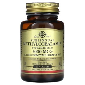 Thực phẩm bổ sung Solgar Sublingual Methylcobalamin (Vitamin B12) 5.000 mcg 60 Nuggets 033984019591