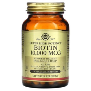 Thực phẩm bổ sung Solgar Super High Potency Biotin 10.000 mcg 120 Vegetable Capsules 033984523920