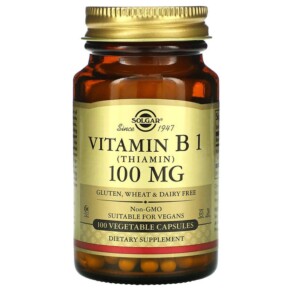 Thực phẩm bổ sung Solgar Vitamin B1 100 mg 100 Vegetable Capsules 033984029507