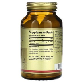 Vitamin C Solgar 1000 mg 90 viên uống 3 Thành phần vi chất của Solgar Vitamin C 1.000 mg 90 Tablets 033984032750