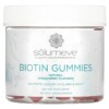Thực phẩm bổ sung Solumeve Biotin Gummies Gelatin Free Strawberry Flavor 100 Vegetarian Gummies 898220014460