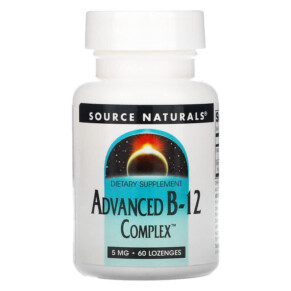 Thực phẩm bổ sung Source Naturals Advanced B-12 Complex 5 mg 60 Lozenges 021078014812