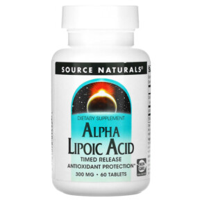 Thực phẩm bổ sung Source Naturals Alpha Lipoic Acid Timed Release 300 mg 60 Tablets 021078014324