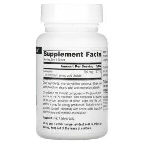 Viên uống Chromium 200 mcg 250 viên của Source Naturals 3 Thành phần vi chất của Source Naturals Chromium 200 mcg 250 Tablets 021078003366