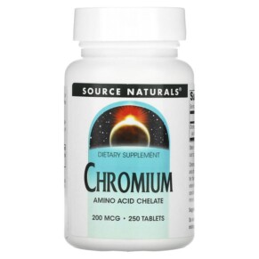 Thực phẩm bổ sung Source Naturals Chromium 200 mcg 250 Tablets 021078003366