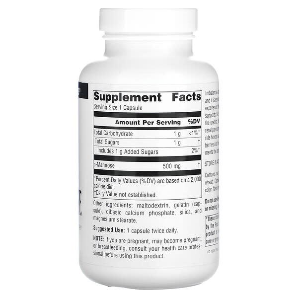 Source Naturals D-Mannose 500 mg 120 viên 9 Source Naturals D-Mannose 500 mg 120 viên 021078021995