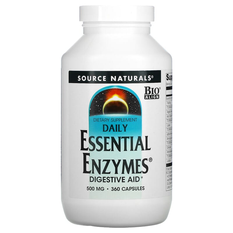 Viên uống hỗ trợ tiêu hóa Source Naturals Daily Essential Enzymes 500 mg 360 viên 10 source naturals daily essential enzymes digestive aid 500 mg 360 capsules 106499 021078018049