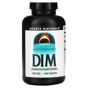 Thực phẩm bổ sung Source Naturals DIM (Diindolylmethane) 100 mg 180 Tablets 021078020448
