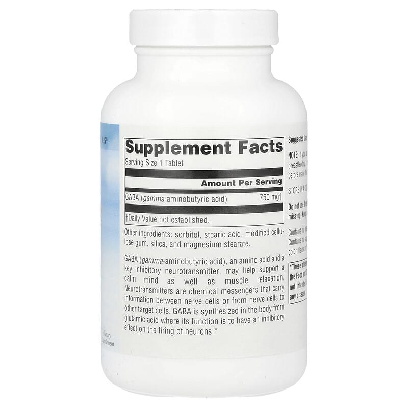 GABA Source Naturals 750 mg 90 viên 9 GABA Source Naturals 750 mg 90 viên 021078002406