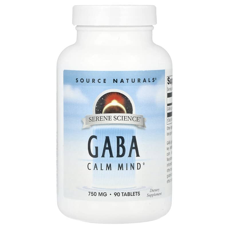 Source Naturals, GABA, 750 mg, 90 viên 021078002406
