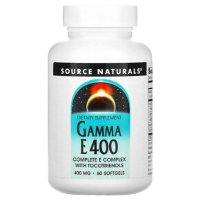 Thực phẩm bổ sung Source Naturals Gamma E 400 Complete E Complex with Tocotrienols 400 mg 60 Softgels 021078016984