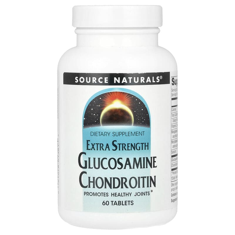 Source Naturals, Glucosamine Chondroitin, Extra Strength, 60 viên 021078013815