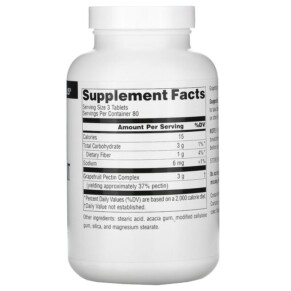 Source Naturals Pectin Bưởi 1000 mg 240 viên 3 Thành phần vi chất của Source Naturals Grapefruit Pectin 1.000 mg 240 Tablets 021078005346