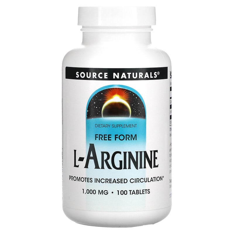 Viên uống L-Arginine Free Form 1000 mg 100 viên của Source Naturals 10 source naturals l arginine free form 1 000 mg 100 tablets 2499 021078018421