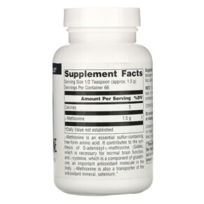 L-Methionine Source Naturals 100 g (3.53 oz) 3 Thành phần vi chất của Source Naturals L-Methionine 3.53 oz (100 g) 021078001454