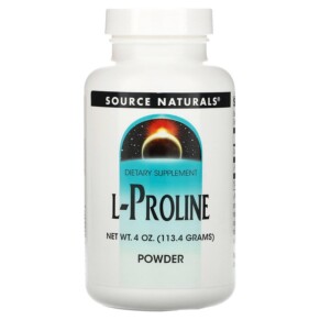 Thực phẩm bổ sung Source Naturals L-Proline Powder 4 oz (113.4 g) 021078015512