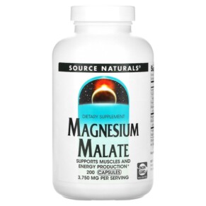 Thực phẩm bổ sung Source Naturals Magnesium Malate 625 mg 200 Capsules 021078016007