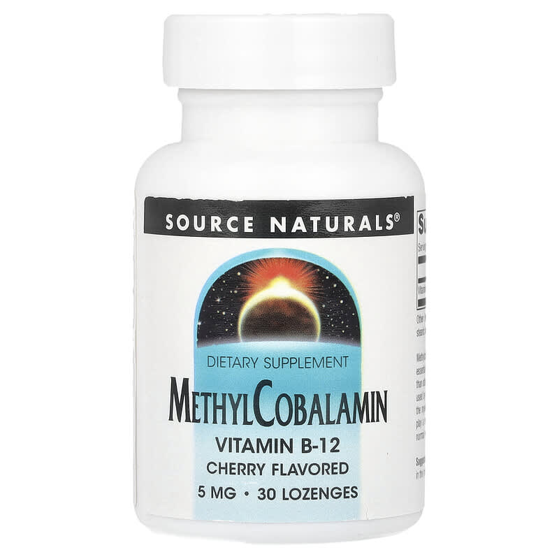 Viên ngậm MethylCobalamin Cherry 5mg 30 viên của Source Naturals 10 source naturals methylcobalamin cherry 5 mg 30 lozenges 144146 021078013280