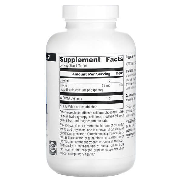 Source Naturals N-Acetyl Cysteine 1.000 mg 180 viên 9 Source Naturals N-Acetyl Cysteine 1.000 mg 180 viên 021078026778