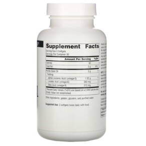 Thành phần vi chất của Source Naturals Perilla Oil 1000 mg 90 Softgels 021078018643