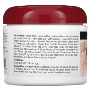 Thành phần vi chất của Source Naturals Phyto-Estrogen Cream 4 oz (113.4 g) 021078011828