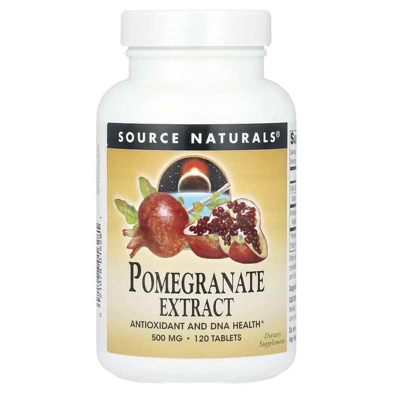Source Naturals, Pomegranate Extract, 1.000 mg, 120 viên (500 mg/viên) 021078016281