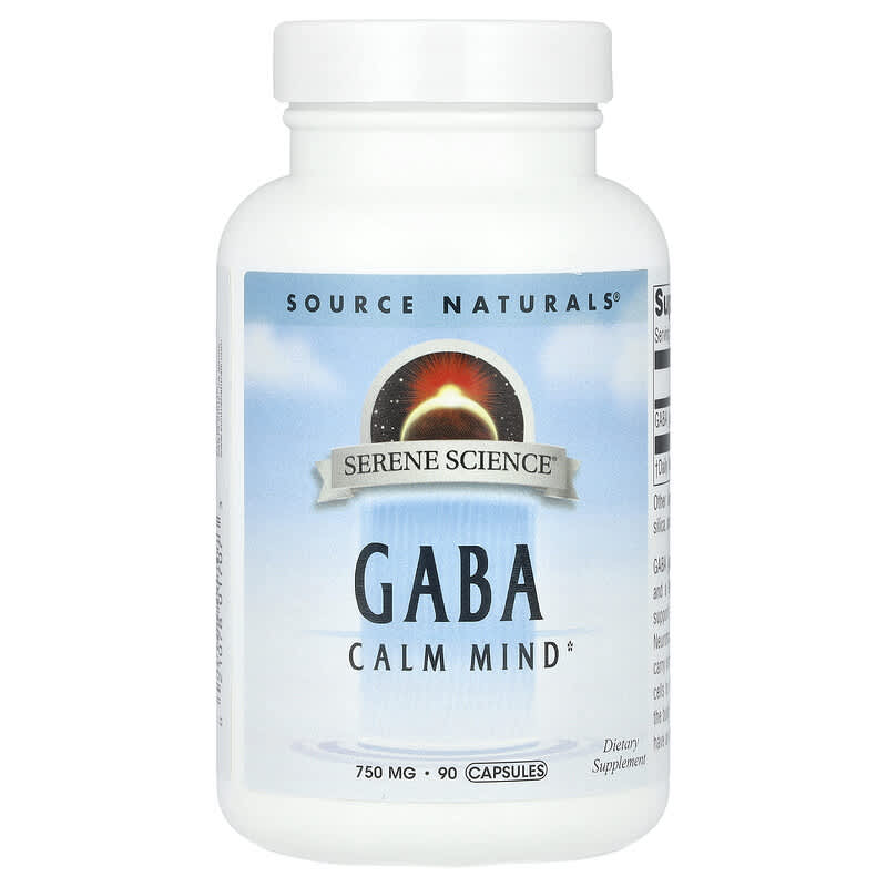 Source Naturals, Serene Science®, GABA Calm Mind, 750 mg, 90 viên 021078017073