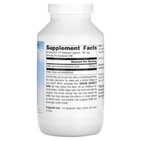 Bột GABA Source Naturals Serene Science 8 oz (226.8 g) 3 Thành phần vi chất của Source Naturals Serene Science GABA Powder 8 oz (226.8 g) 021078016724